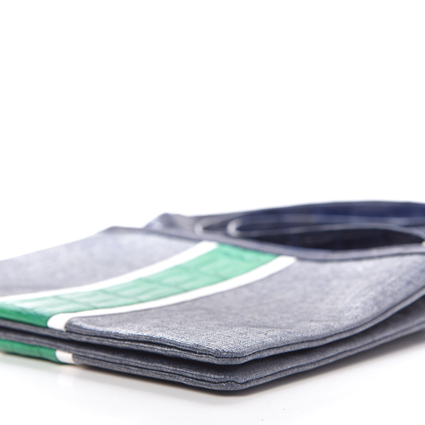 Crocodile Linen Crossbody Bag Navy