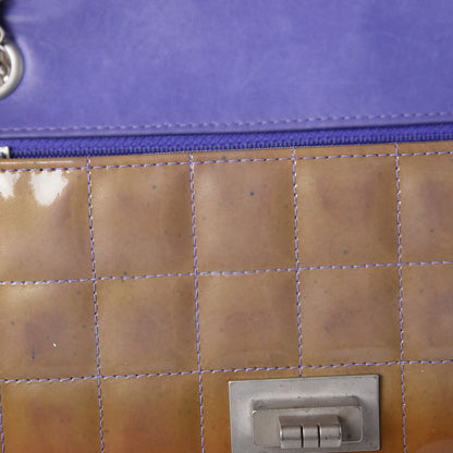 Chanel Patent Chocolate Bar Reissue Single Flap Dark Beige 10 of 14