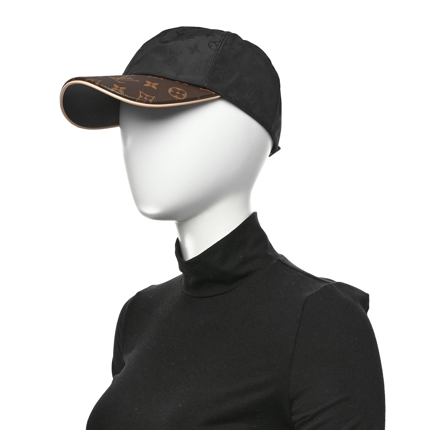 Louis Vuitton Polyester Silk Monogram LV Get Ready Cap L Black 2 of 9