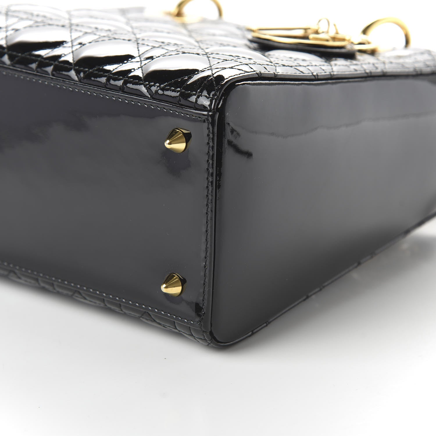 Christian Dior Patent Cannage Medium Lady Dior Black 8 of 11