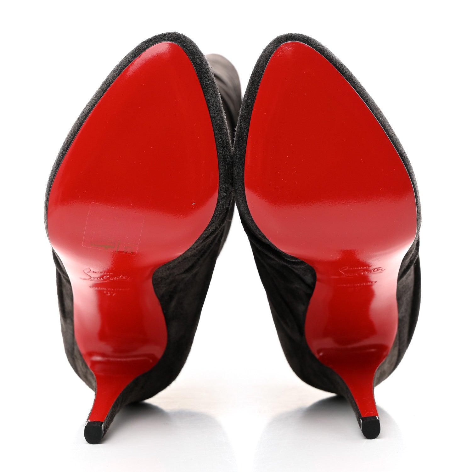 Christian Louboutin Veau Velours Piros 120 Boot 37 Africa 5 of 8