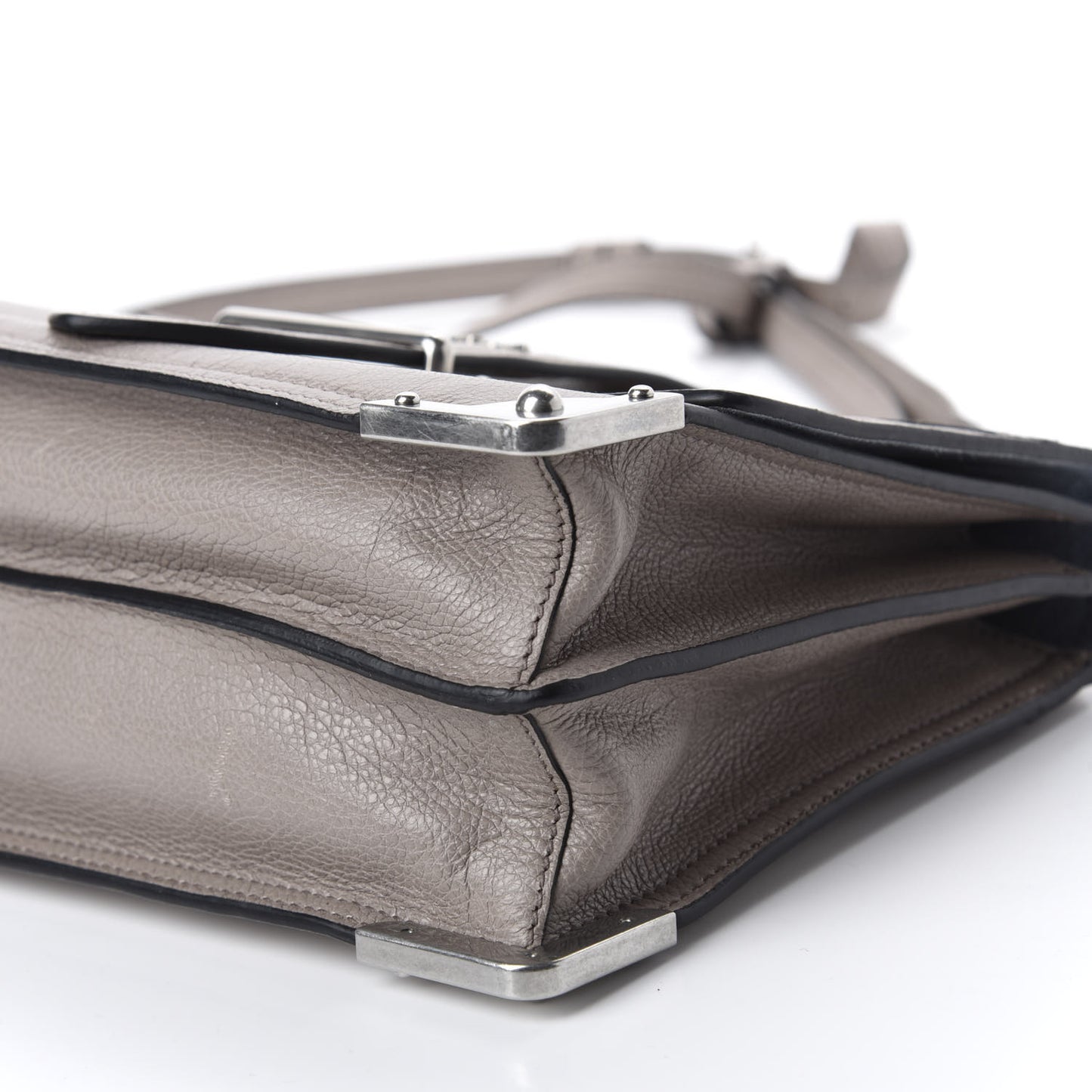 Glace Calfskin Large Soft Cahier Bag Argilla