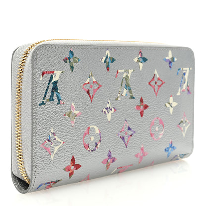 Louis Vuitton Metallic Monogram LV Garden Zippy Wallet Silver 3 of 6