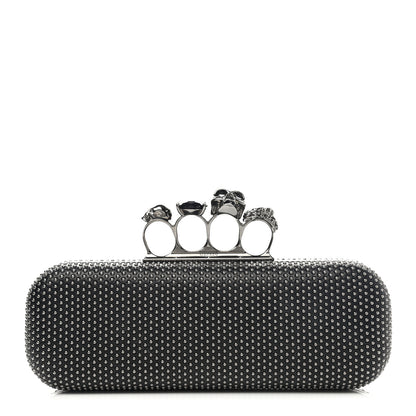 Alexander McQueen Nappa Studded Knucklebox Clutch Black 1 of 10