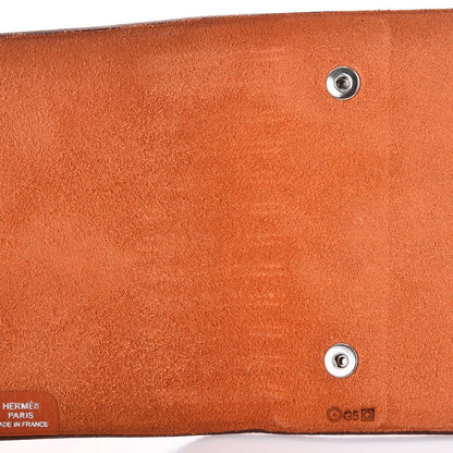 Hermes Taurillon Clemence Ulysse Mini Notebook Orange 8 of 9