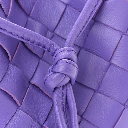 Bottega Veneta Nappa Intrecciato Small Drawstring Bucket Bag Purple 11 of 11