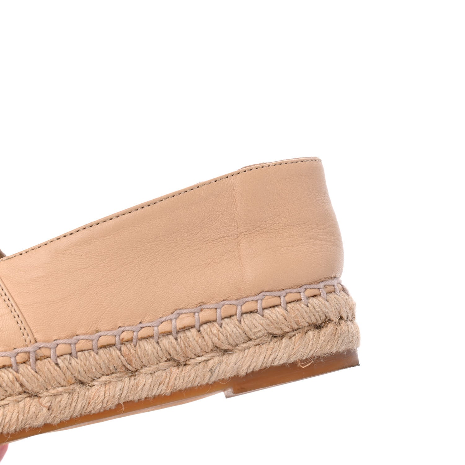 Chanel Lambskin CC Espadrilles 35 Beige Black 20 of 22