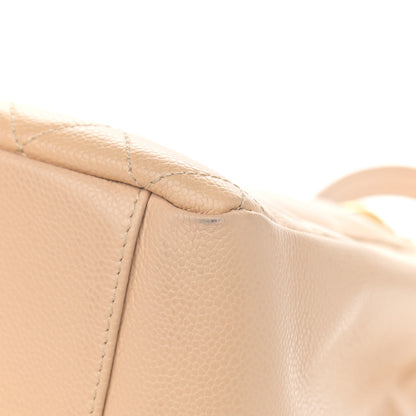 Chanel Caviar Quilted Grand Shopping Tote GST Beige 12 of 14
