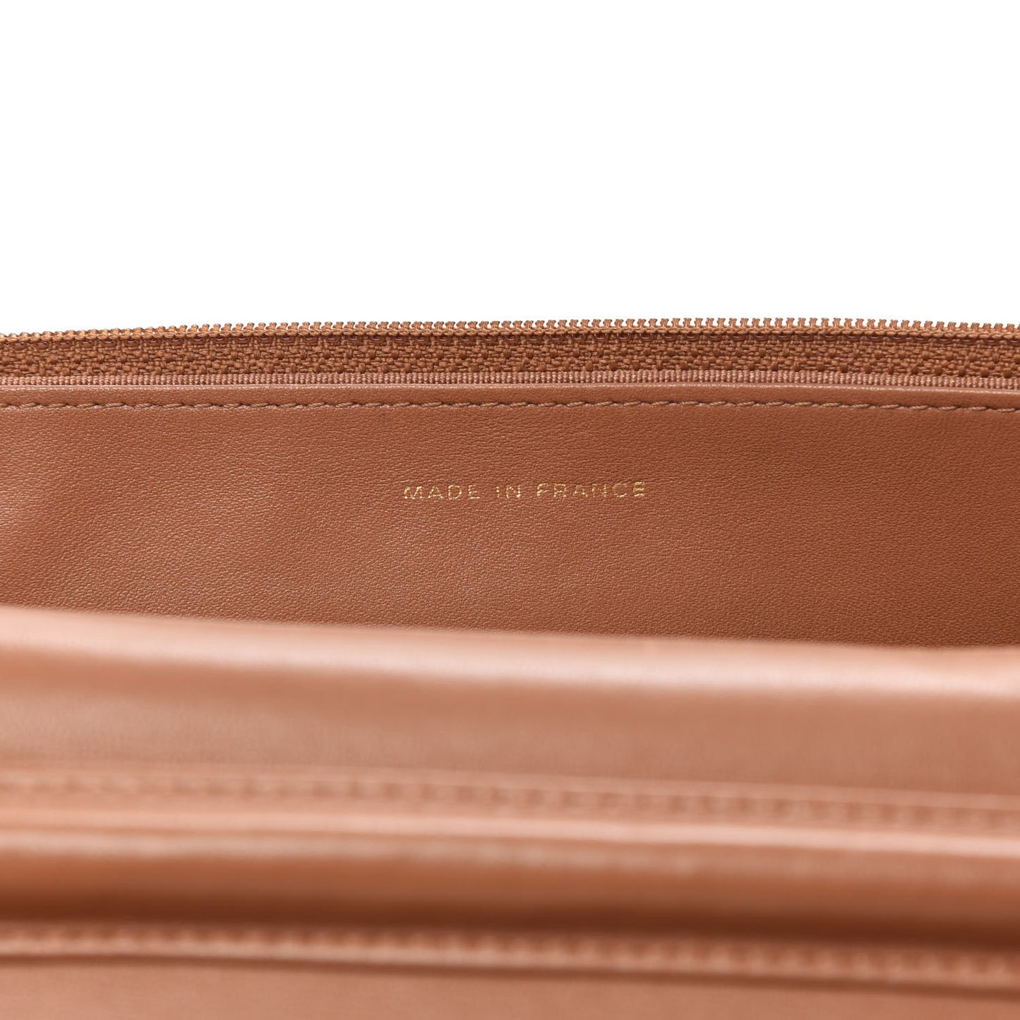 Lambskin Quilted Wallet on Chain WOC Brown