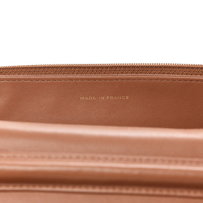 Chanel Lambskin Quilted Wallet on Chain WOC Brown 8 of 13