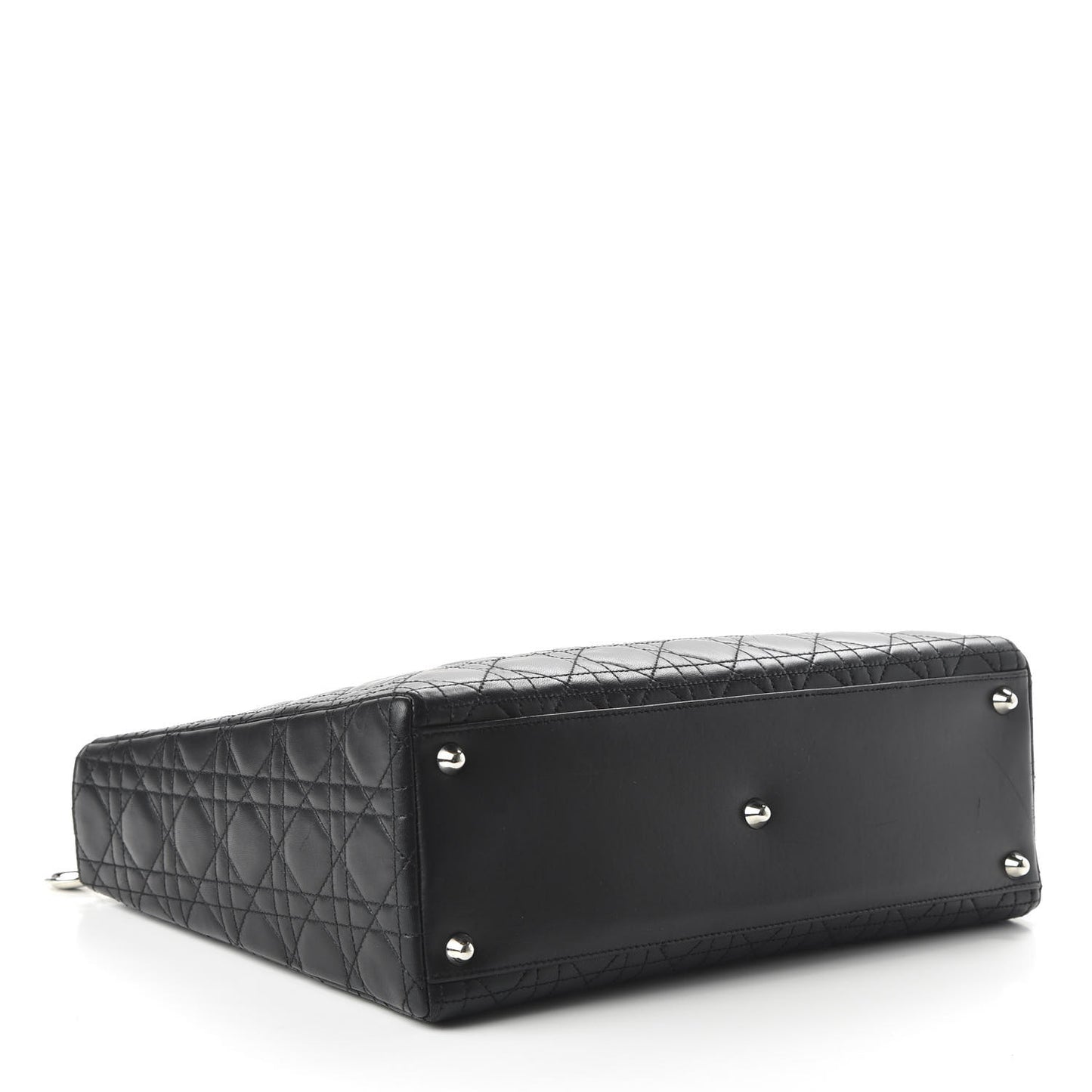 Lambskin Cannage Large Lady Dior Black