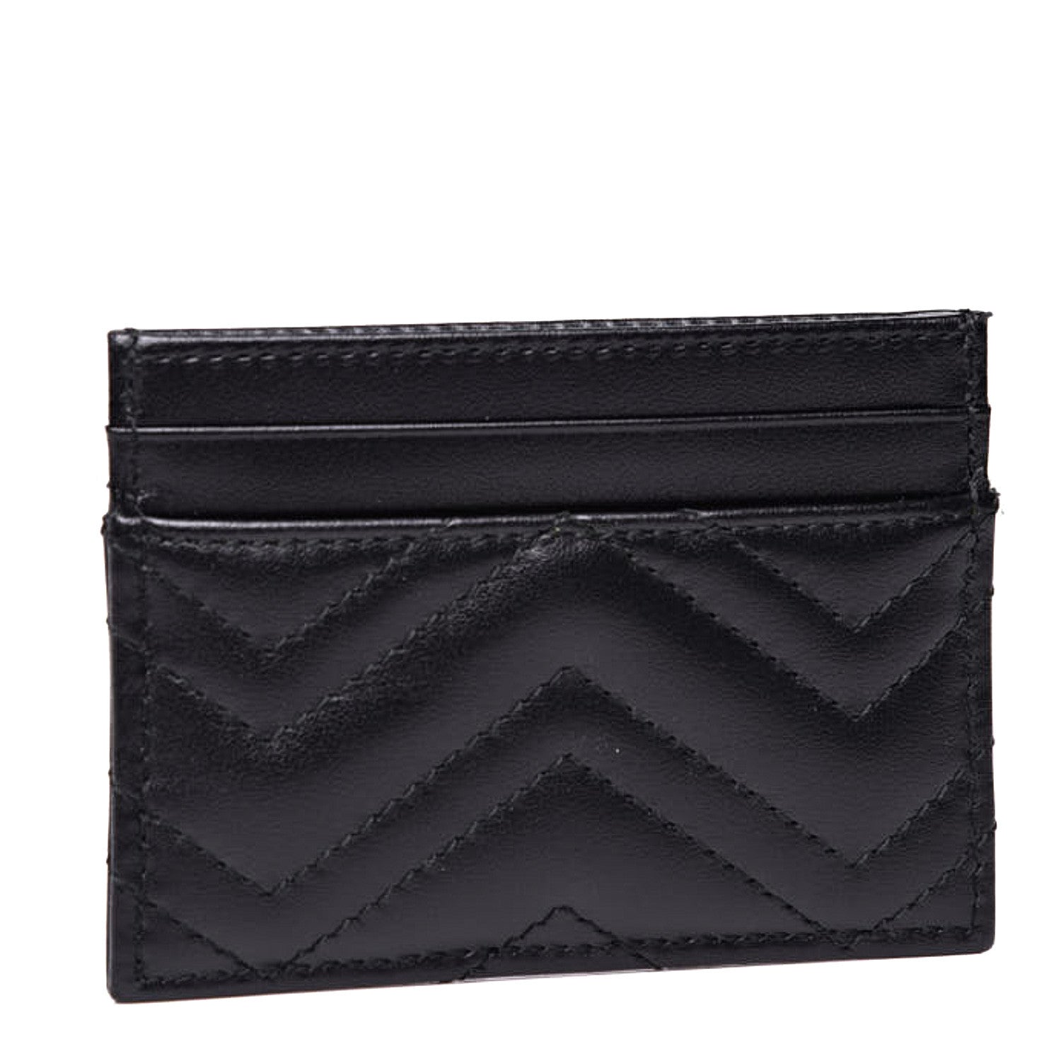 Gucci Calfskin Matelasse GG Marmont Card Holder Black 2 of 9