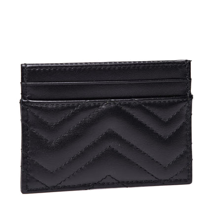 Gucci Calfskin Matelasse GG Marmont Card Holder Black 2 of 9