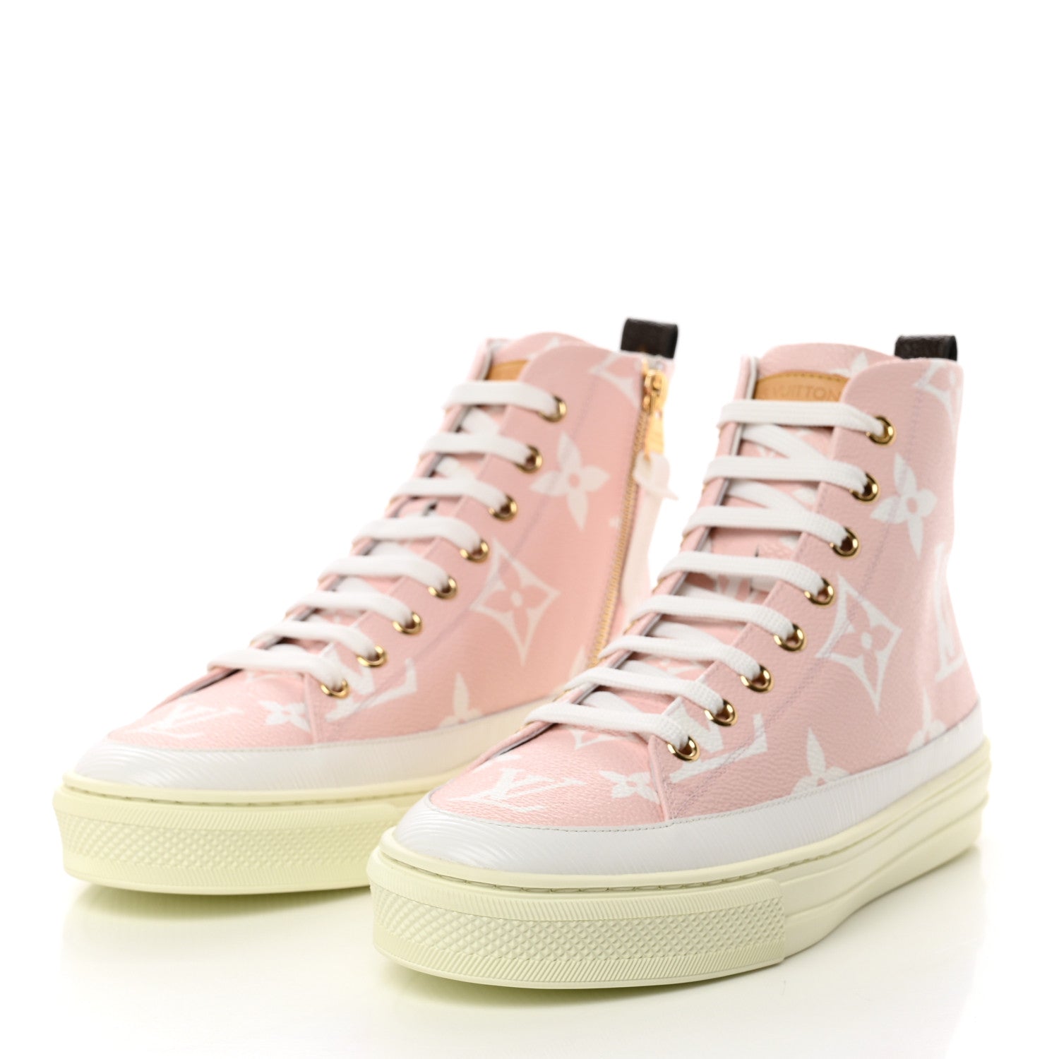 Louis Vuitton Monogram Giant Stellar Sneaker Boots 38.5 Rose 3 of 9