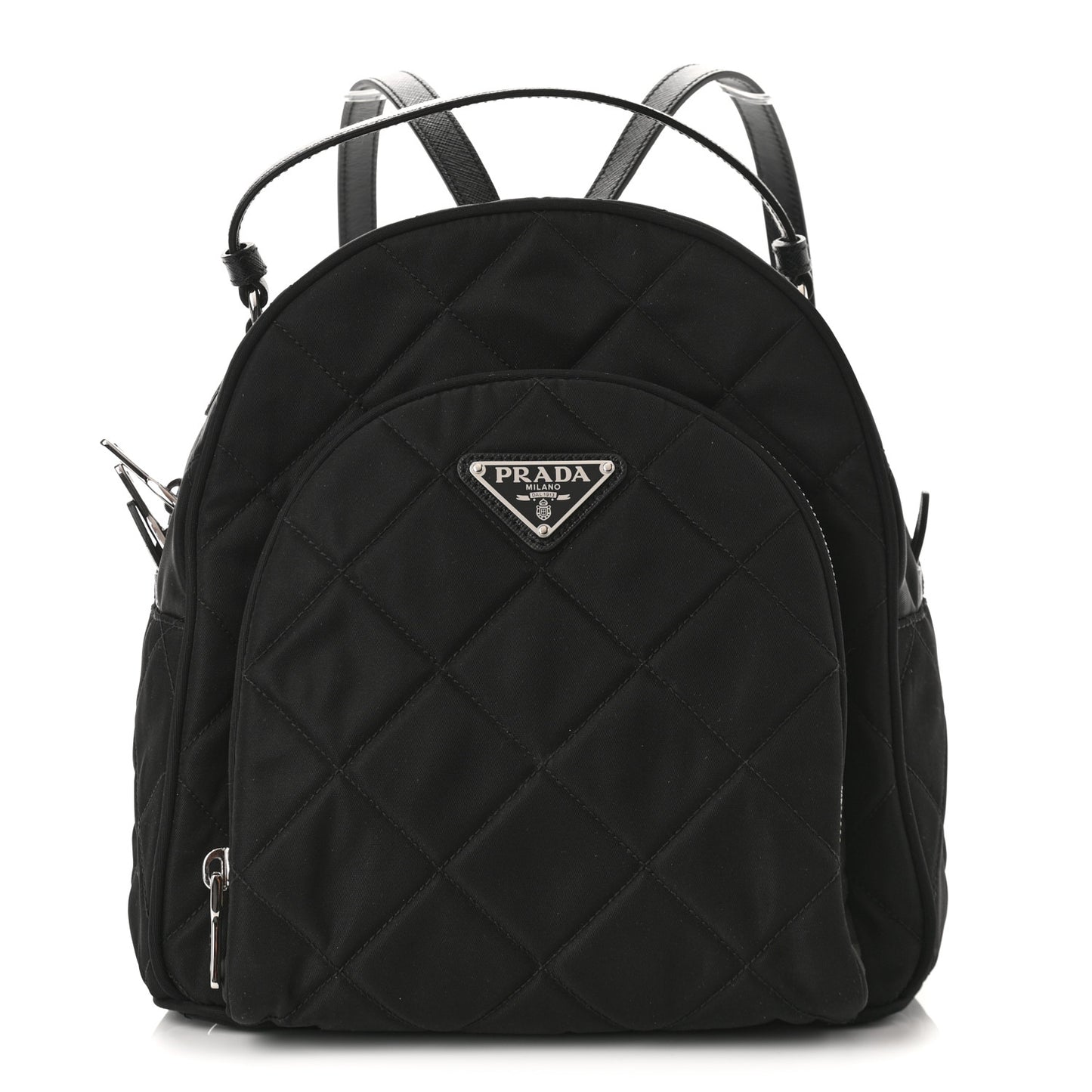 Nylon Tessuto Impuntu Quilted Backpack Black