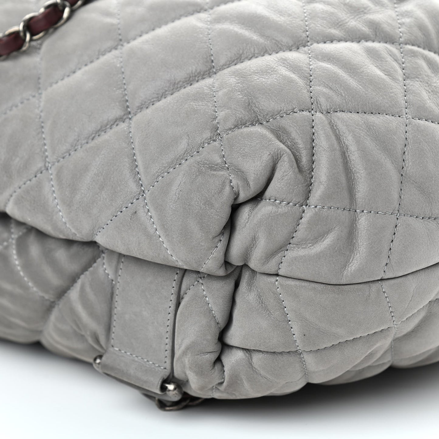 Iridescent Calfskin Quilted In The Mix Backpack Grey