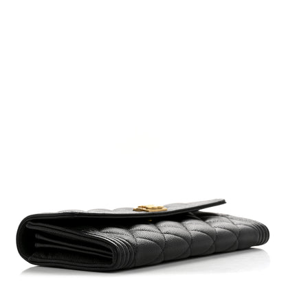 Chanel Caviar Quilted Large Boy Gusset Flap Wallet Black 4 of 9