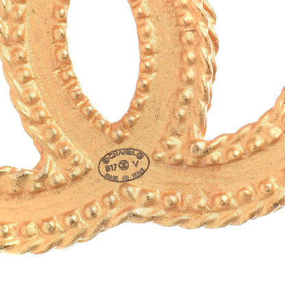 Chanel CC Drop Earrings Matte Gold 8 of 9