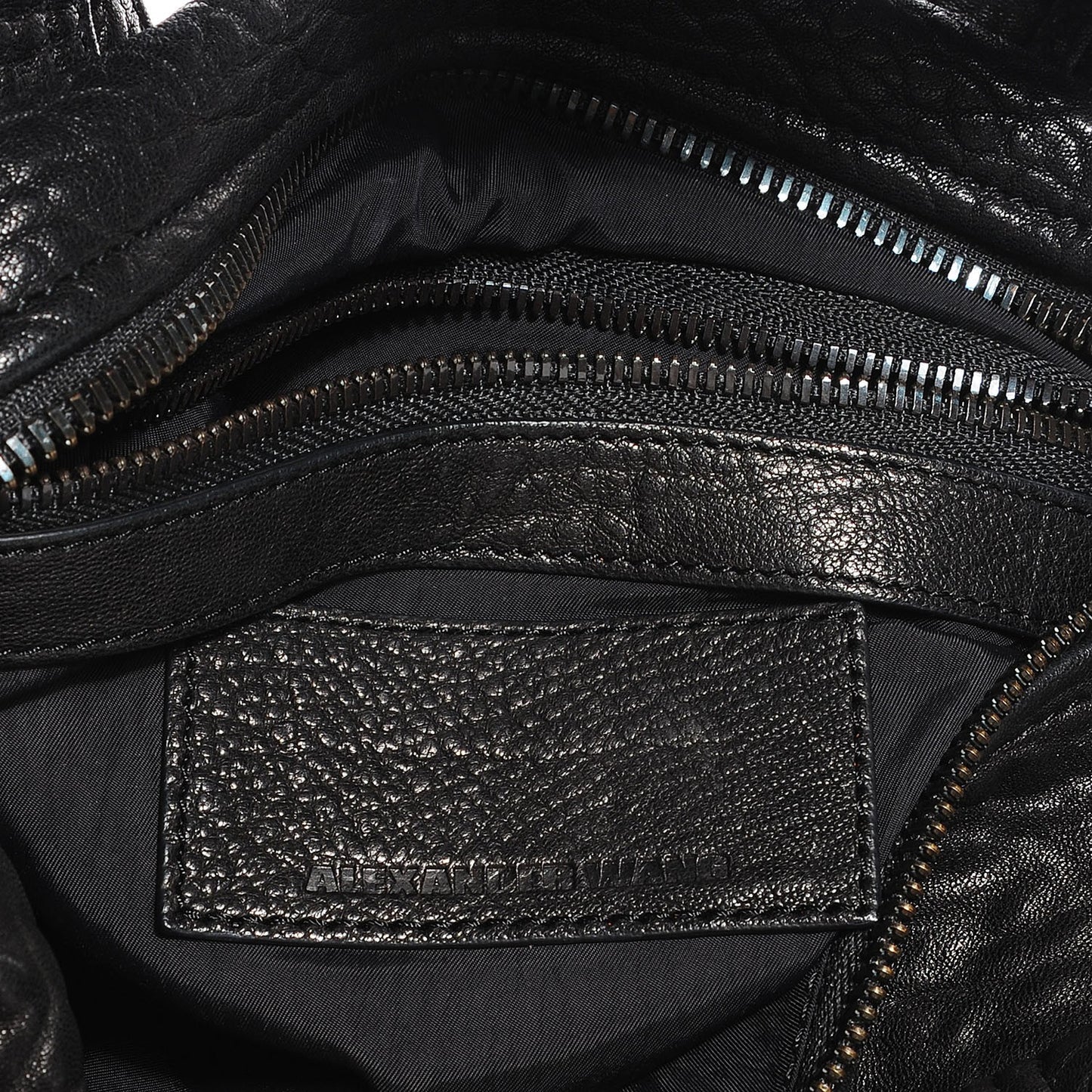 Pebbled Lambskin Rocco Black Matte Black Hardware