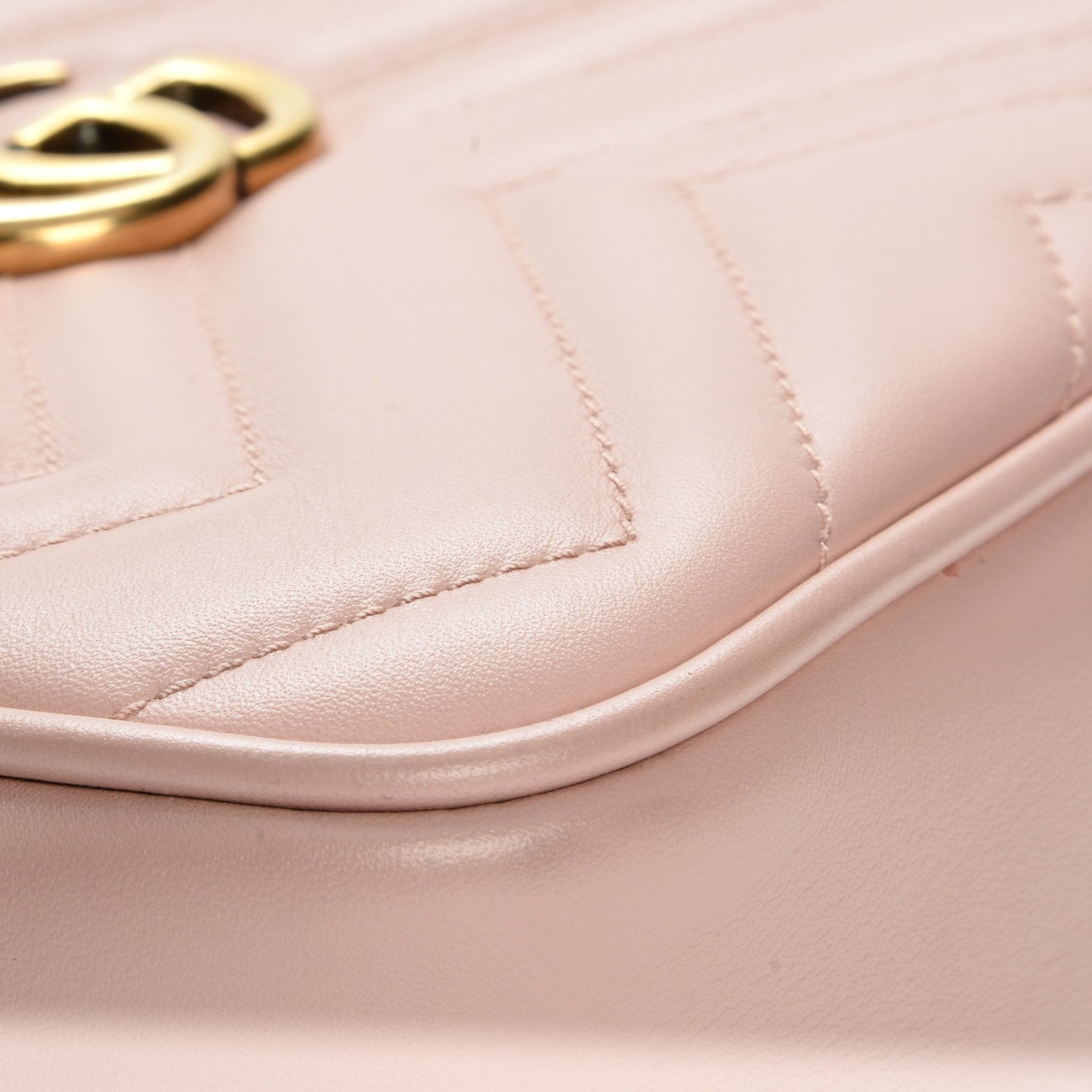 Gucci Calfskin Matelasse Mini GG Marmont Chain Shoulder Bag Perfect Pink 10 of 10