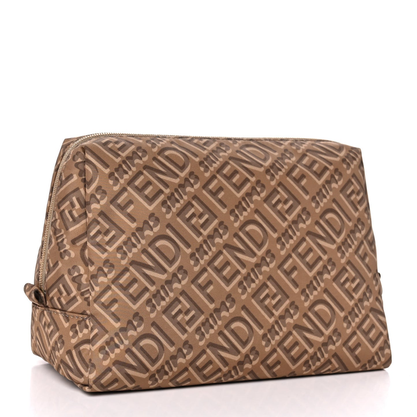 X SKIMS Nylon Medium Trapezoid Beauty Pouch Sand
