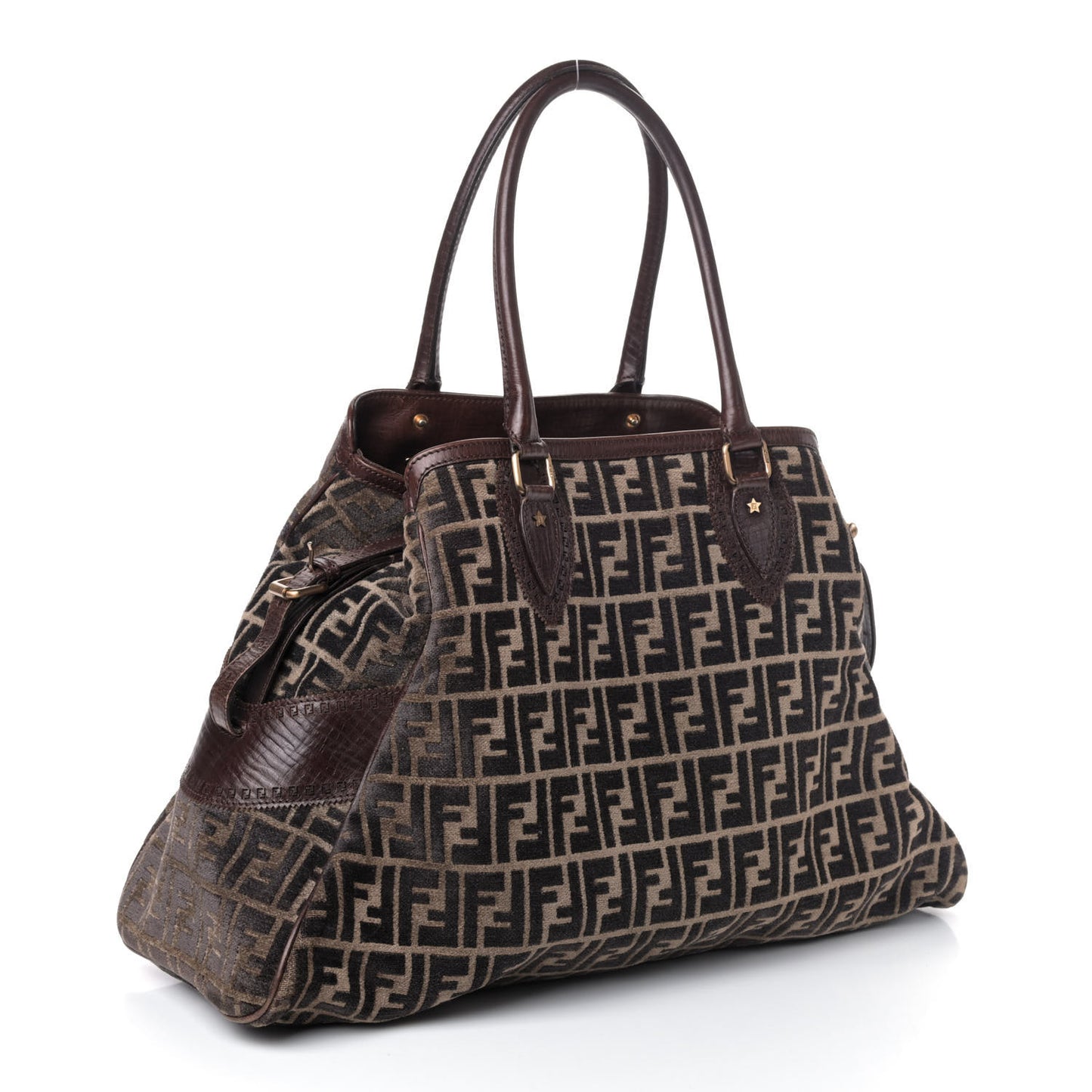 Velvet Zucca Vitello Large Bag De Jour Fango