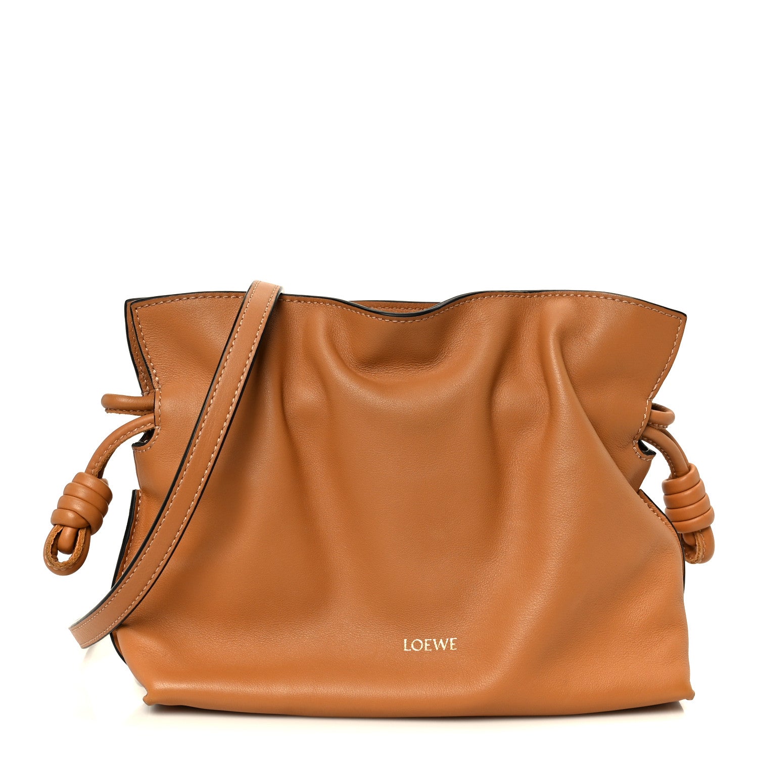 Loewe Calfskin Mini Flamenco Knot Clutch Warm Desert 1 of 10