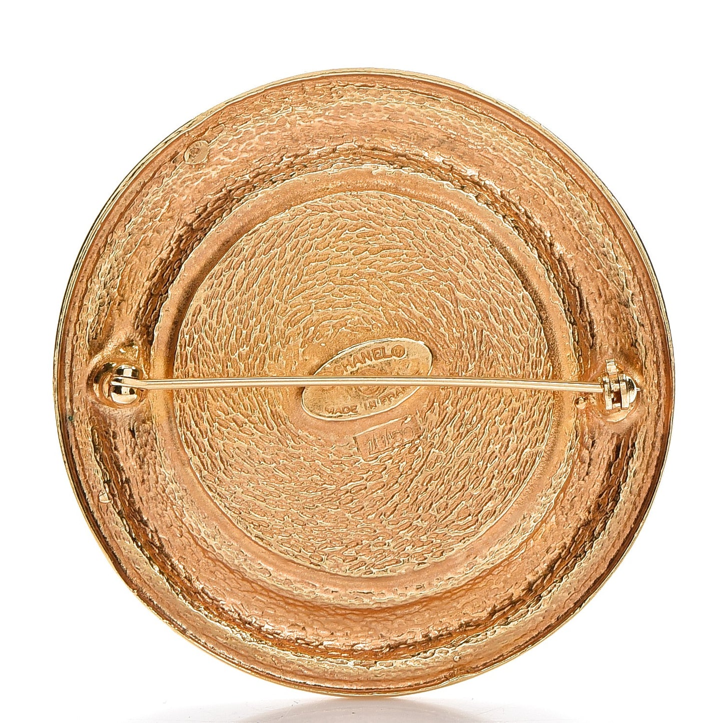 Medallion CC Brooch Gold