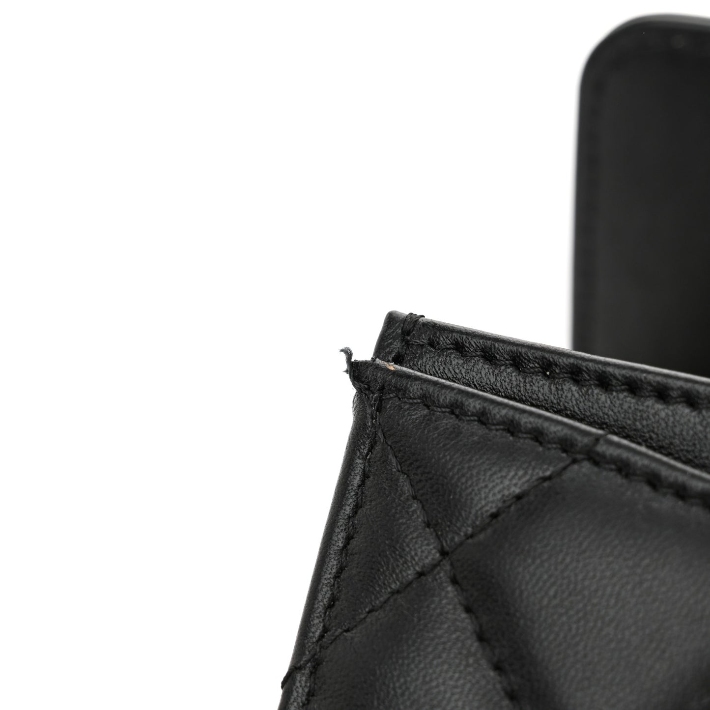 Lambskin Quilted My Chanel Lady Card Holder On Chain Black