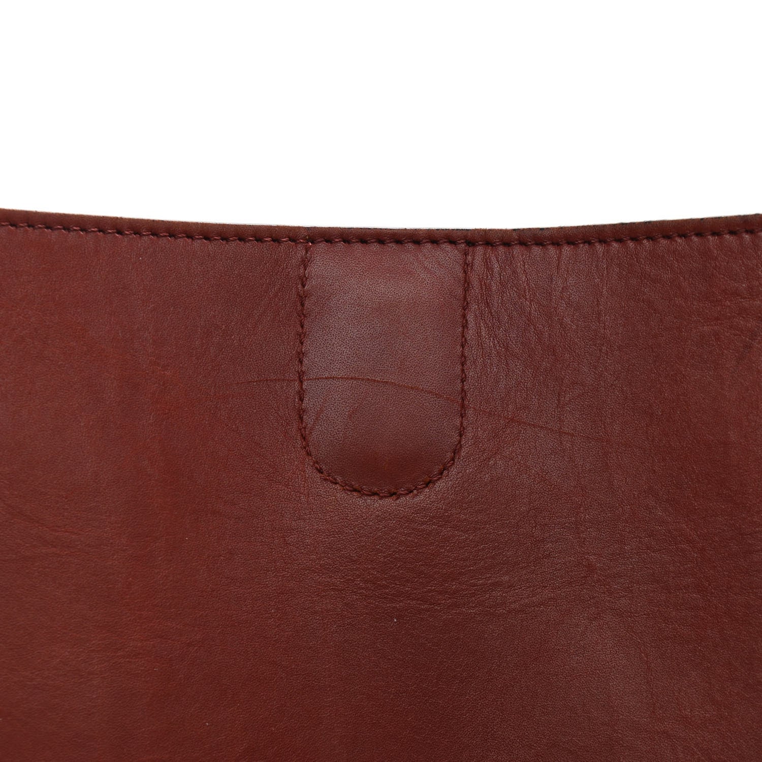 Celine Natural Calfskin Sangle Bucket Bag Red Wood 11 of 15