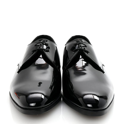 Saint Laurent Patent Calfskin Mens Derby Lace Up Shoes 41.5 Black 3 of 9