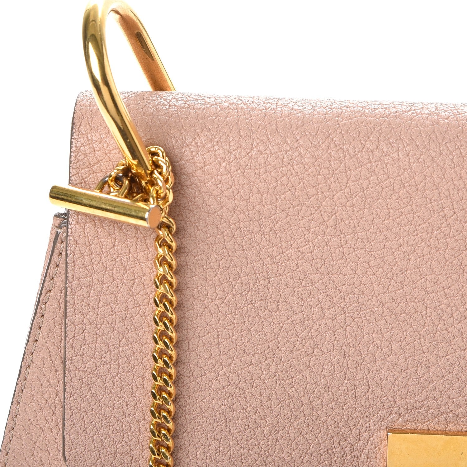 Chloe Grained Lambskin Medium Drew Shoulder Bag Cement Pink 9 of 12