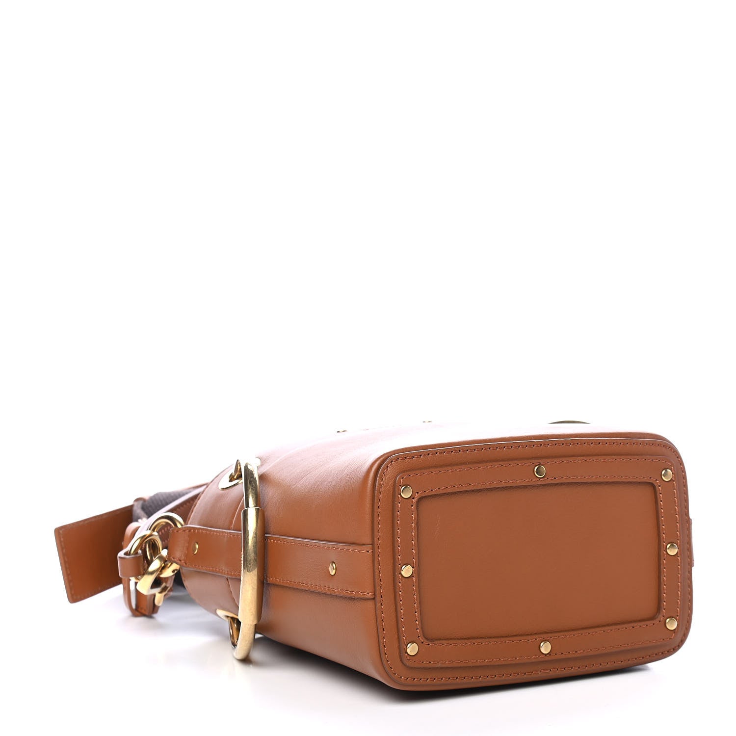 Chloe Smooth Calfskin Mini Roy Bucket Bag Caramel 3 of 9