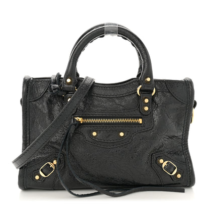 Balenciaga Agneau Classic Gold Hardware Nano City Black 1 of 12
