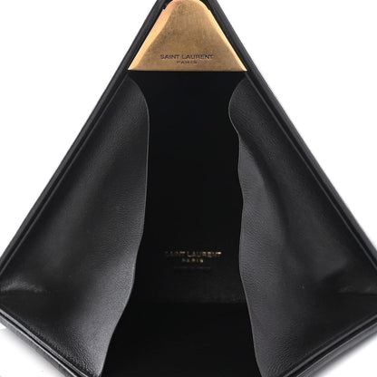 Saint Laurent Lambskin Pyramid Clutch Black 5 of 11
