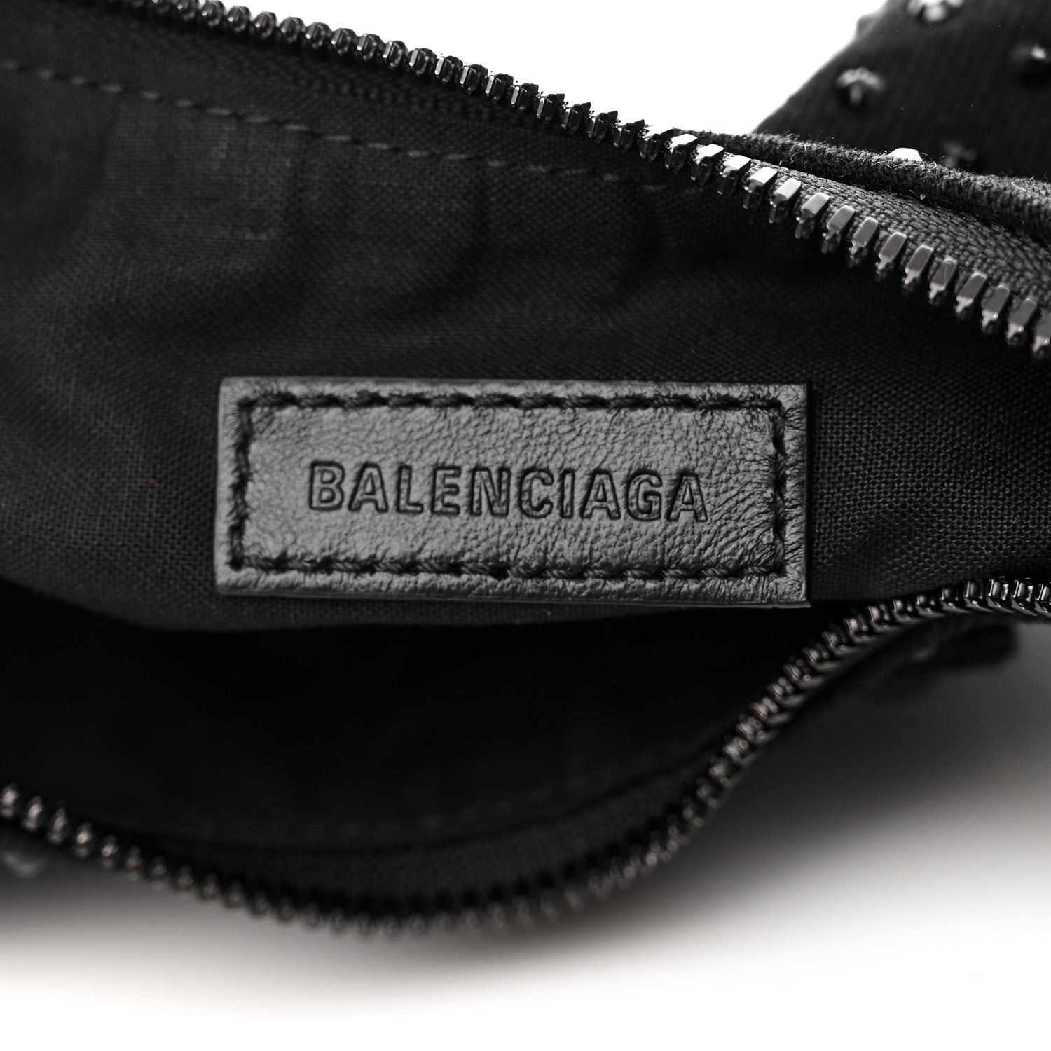 Balenciaga Denim Embellished Le Cagole Shoulder Bag XS Black 6 of 10
