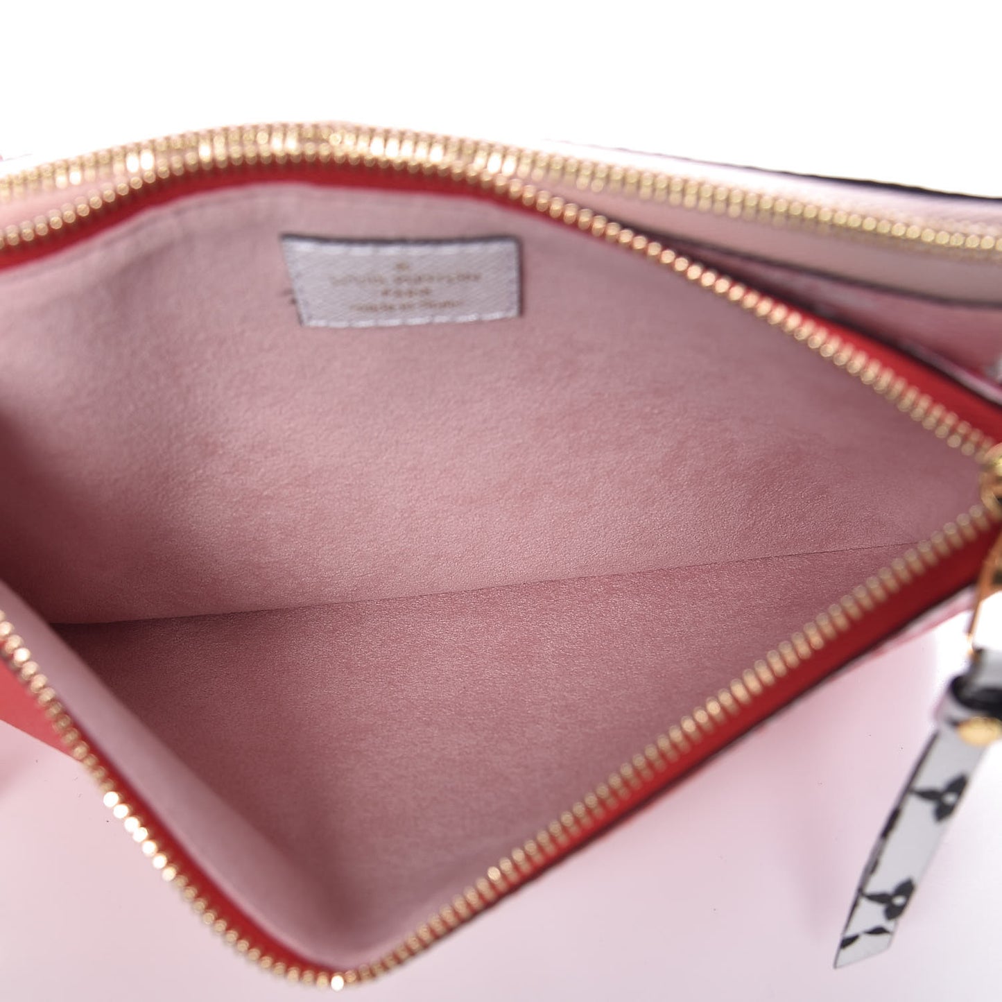 Monogram Giant Double Zip Pochette Rouge