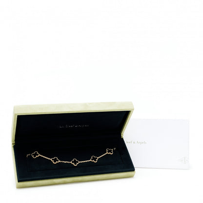 Van Cleef & Arpels 18K Yellow Gold Black Onyx 5 Motifs Vintage Alhambra Bracelet 6 of 6