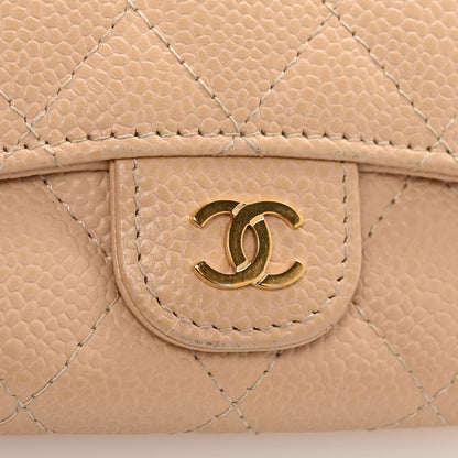 Chanel Caviar Quilted Card Holder Wallet Beige 9 of 10