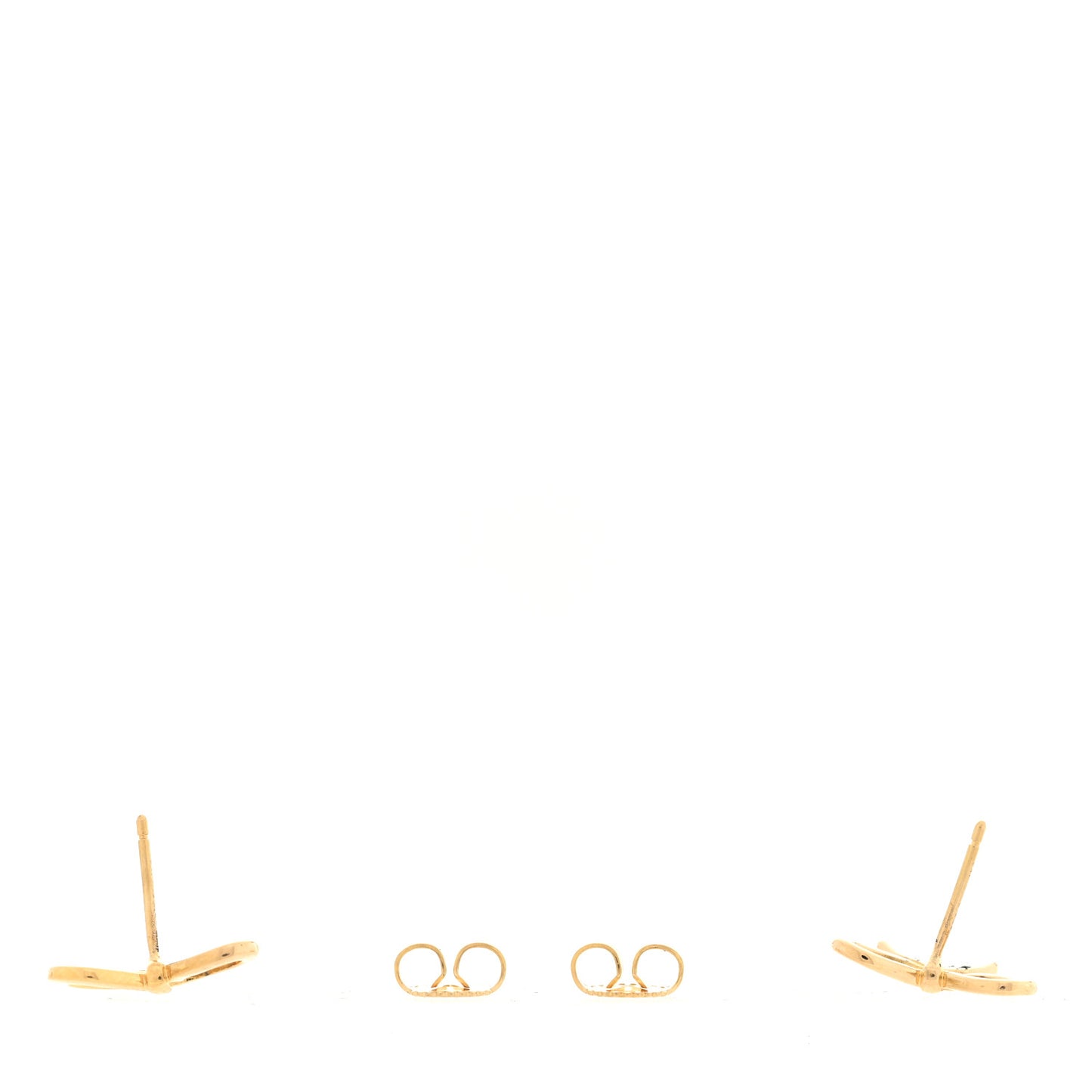 18K Yellow Gold Bow Earrings