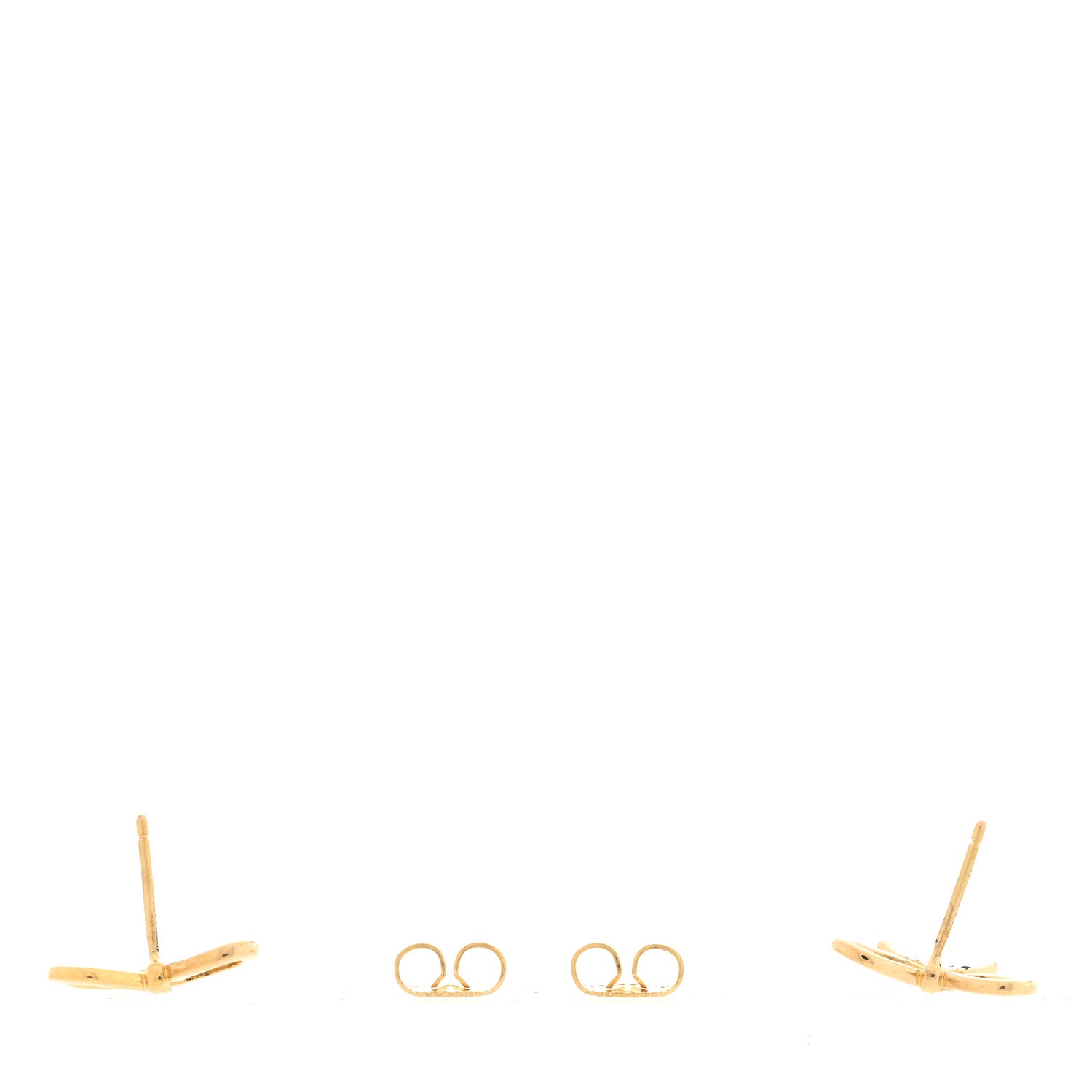 Tiffany 18K Yellow Gold Bow Earrings 3 of 4