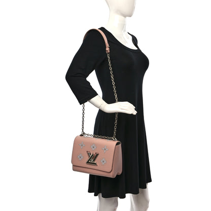 Louis Vuitton Epi Mechanical Flowers Twist Shoulder Bag MM Rose Ballerine 2 of 19