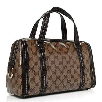Gucci Crystal Monogram Duchessa Boston Bag Brown 3 of 12