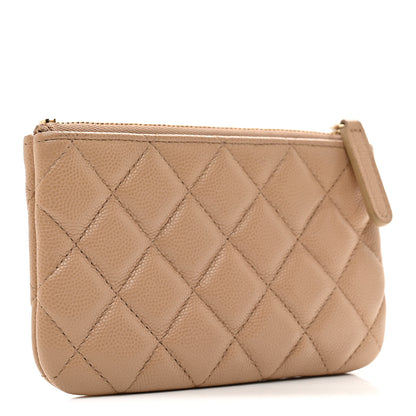 Chanel Caviar Quilted Small Cosmetic Case Beige 3 of 8