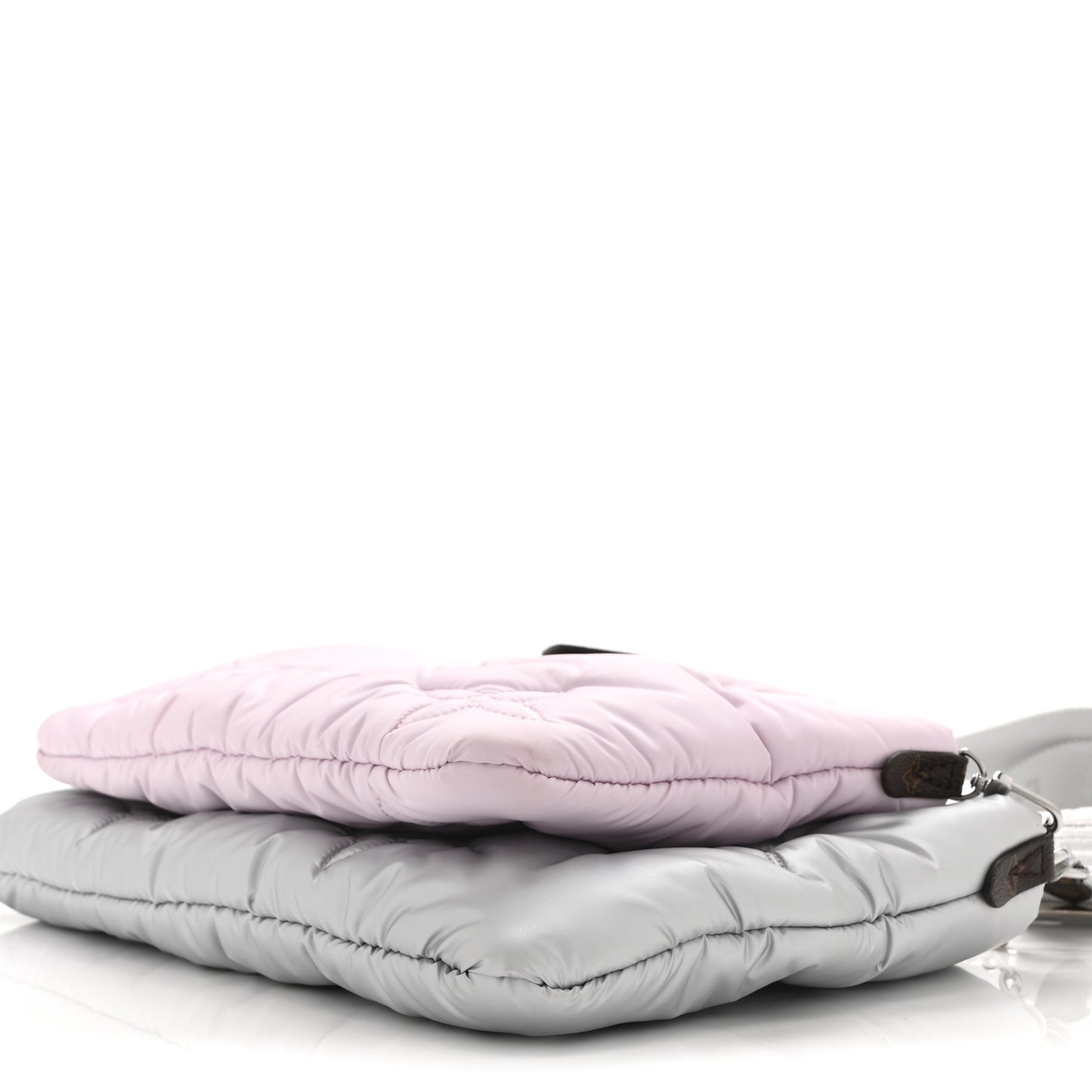 Econyl Monogram Pillow Maxi Multi Pochette Accessories Silver Pale Pink