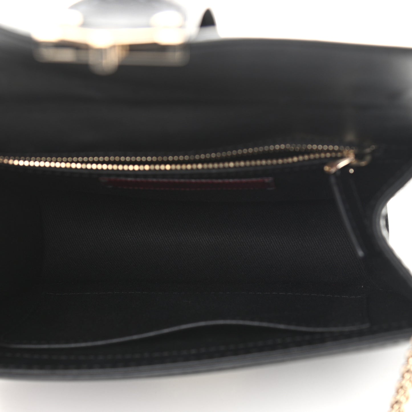 Vitello Small Glam Lock Rockstud Flap Black