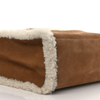 Telfar X UGG Suede Shearling Medium Shopping Bag Chestnut 8 of 9