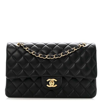 Chanel Lambskin Quilted Medium Double Flap Black 1 of 11