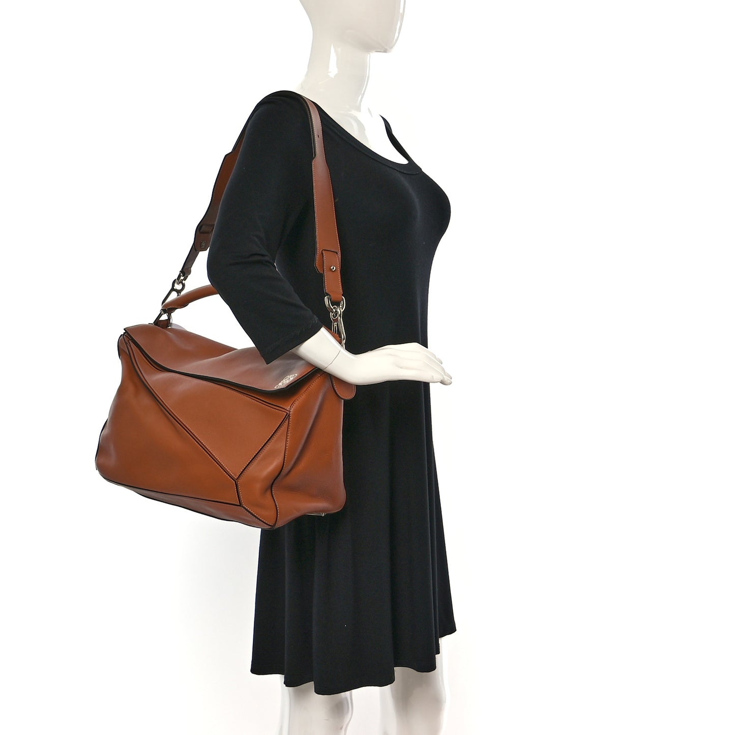 Calfskin Large Puzzle Bag Tan