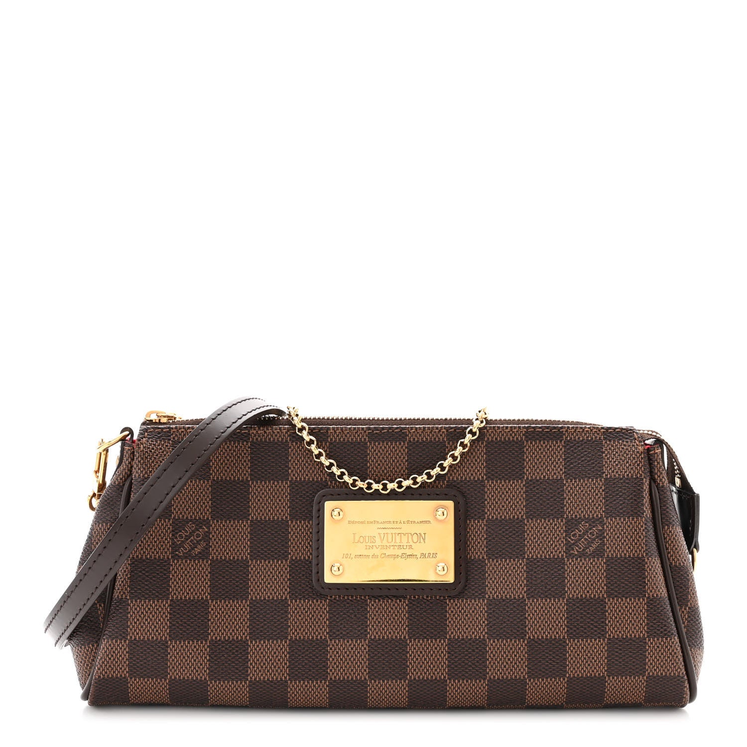 Louis Vuitton Damier Ebene Eva Clutch 1 of 10